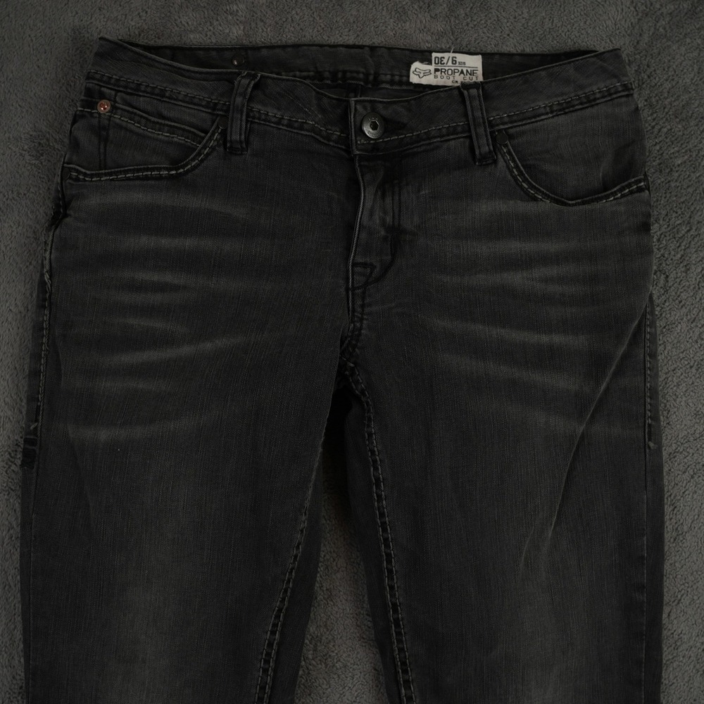 Fox Racing‎ Propane Boot Cut Jeans Womens 31/33 Black Low Rise Denim